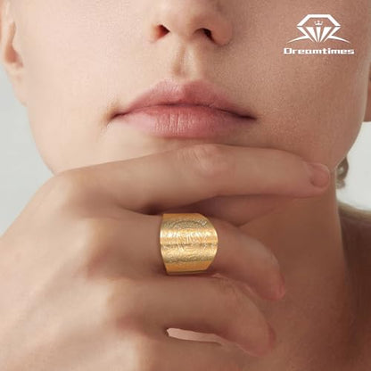 Dreamtimes Islamic Ayatul Kursi Ring for Women Men Muslim Quran Allah Rings Ayatul Kursi Arabic Calligraphy Adjustable Open Ring for Men Islam Eid Ramadan Gifts - style: Gold-1