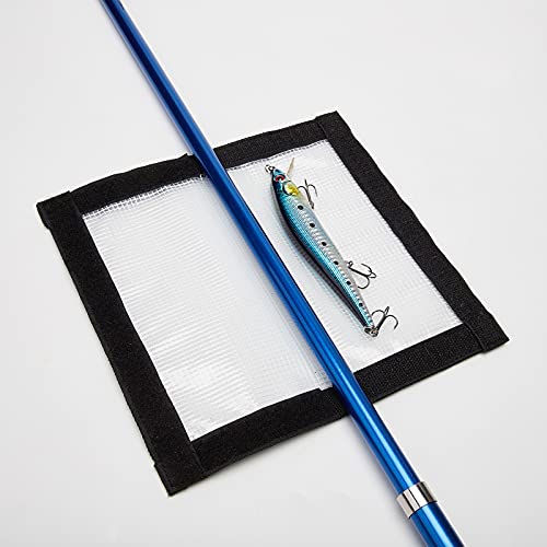 2-8 Pack Fishing Lure Wraps, Resistant Clear PVC Lure Covers for Rod Fabric Hook Protectors - color: 2 Pack