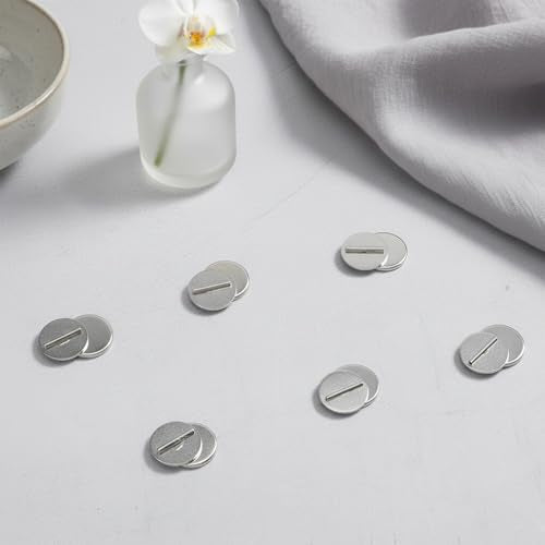 6 Pairs Mini Magnetic Pin Brooch Converters Magnetic Clasps Metal Pin Backs Clothing Magnet Buckle Lapel Pins Brooch Holder Converter for Hijab Scarf Shawls Thin Fabric Round Invisible - color: Silver