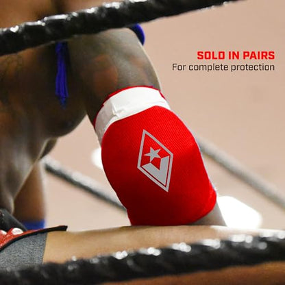Revgear Slip-on Muay Thai Signature Elbow Pads, MMA, Jiu Jitsu, Krav MAGA - color: Red, size: Large/XLarge