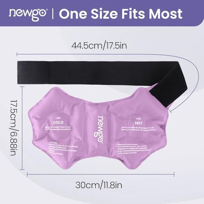 NEWGO Ankle Ice Pack Wrap for Sprained Relief, Ice Pack for Ankle Inuries Reusable, Cold Therapy for Ankles Swelling, Post Surgery Recovery - Purple - color: Purple-1pack