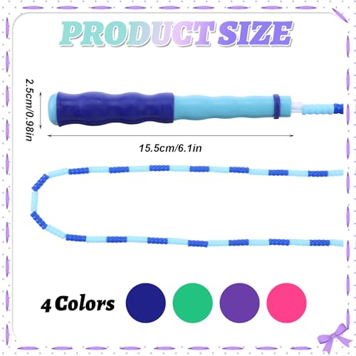 16 Pack Jump Ropes for Adults, 9.2 Feet Adjustable Length Free Segmented Skipping Rope Bulk Soft Beaded Jumping Ropes for Women Men Exercise Training Workout