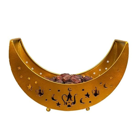 Ramadan/Eid's Serving Tin Gold or White. (Gold) - color: Gold