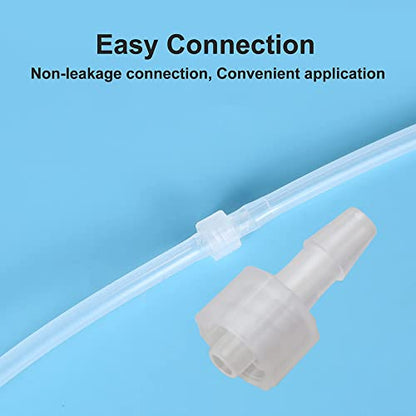 MEETOOT 10pcs Male Luer Lock 5/32" Polycarbonate Hose Barb Adapter for Laboratory Biochemical/Analytical Instruments, Food Machinery and Aquarium Equipment - size: 5/32Inch