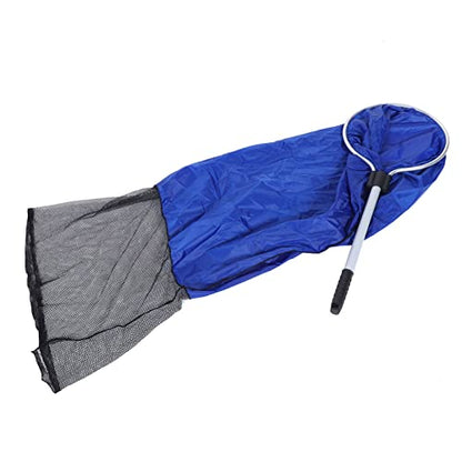 Soft Mesh Net Semipermeable Fishing Net Fish Transfer Net with 20-inch Handle for Medium Large Fish Spawning Breeding Care & Transfer Antiskid Opening at The Tail Widely Used - size: Diameter 30CM Handle 50CM, style: Diameter 30cm Handle 50cm