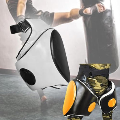 Colaxi Kick Boxing Thigh Pad,Kicking Striking Body Pad,Kickboxing Muay Thai Kickboxing Women Men Workout,Boxing Training Foot Target - color: left white