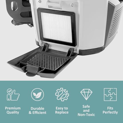 Replacement 833954 841708 Back Pack Vacuum Cleaner Hepa Filter Cover for ProTeam 107303 107310 107363 ProVac Super Coach Pro 10 & Super Coach Pro 6 Models
