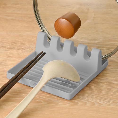 Paint Brush Holder with 4 Slots, Brush Rest Organizer with Drip Tray for Watercolor, Acrylic, Oil Painting and Art Supplies, Light Gray - color: Light Gray