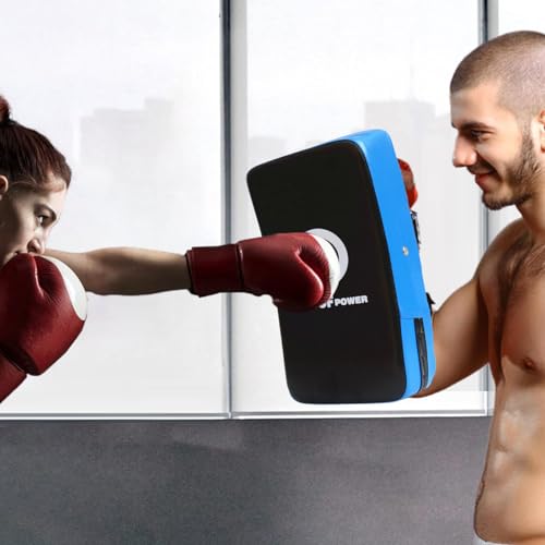 Curved Strike Pad - Professional Boxing Arm Pad, Secure Training Pads, Multi Function Martial Arts Target | Karate Kickboxing MMA Fitness for Karate Kickboxing MMA Fitness - color: blue