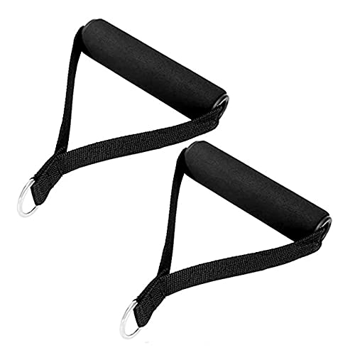 4PCS/1set Exercise Resistance Bands Handle Set, Workout Bands with Handles, Home Workouts Resistance Bands Handle Set for Men, Women, Indoor, Outdoor | Comfortable Foam Grips, Universal Band Compatibility, Indoor Outdoor Fitness Use, Strength Training Equ