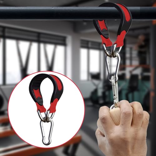 Tree Swing Hanging Strap – Hammock Mounting Belt, Strong Boxing Bag Hook | Noise Free Anti Slide Padding with Secure Build for Outdoor Indoor Fitness Use - color: Red