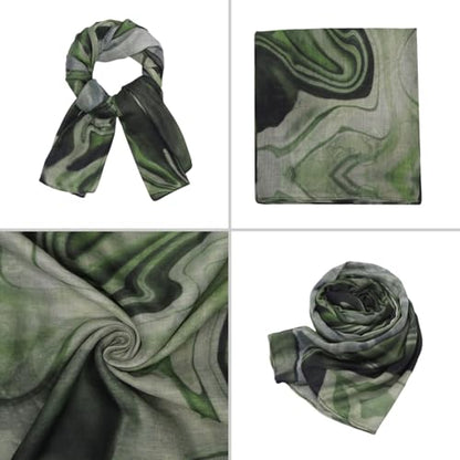 ZGMYC Watercolour Floral Printed Hijab Scarf for Women Soft Modal Cotton Instant Hijab Head Wraps Shawls Long Scarves - color: Color 8