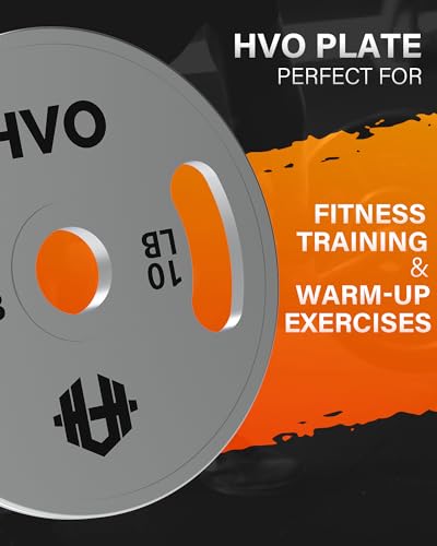 HVO Olympic Weight Plates with Grip: 2 Inch Standard Calibrated Weight Plates For Home Gyms, Fitness Centers, Strength Workouts, Barbell Use Olympic Standard Weights - size: 10LB Pair