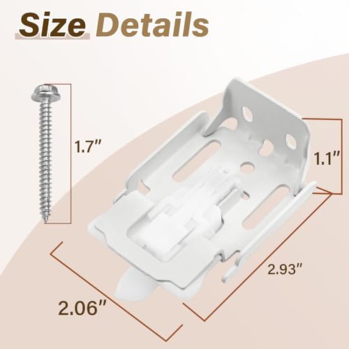 Blinds Shade Brackets Compatible with Hunter Douglas, Turnex, Comfortex & ALTA, fits Silhouette/Nantucket/Pirouette, 3-Pack, White