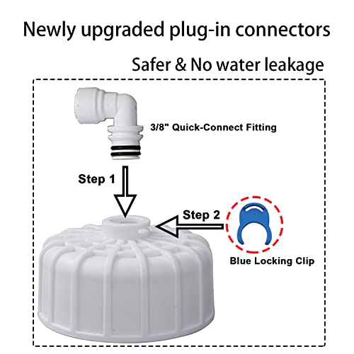 Huining 3012-400GPD Reverse Osmosis Membrane Housing Kit with 3/8 1/4 Quick Connector,Water Pipe,Wrench Whole Set Compatible with Residential Household Water Filtration System - style: 400GPD kit