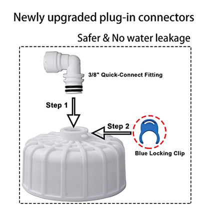Huining 3012-400GPD Reverse Osmosis Membrane Housing Kit with 3/8 1/4 Quick Connector,Water Pipe,Wrench Whole Set Compatible with Residential Household Water Filtration System - style: 400GPD kit