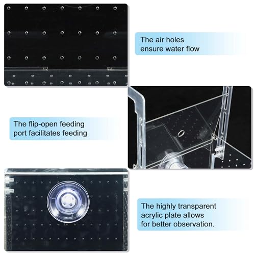 Fish Breeder Box for Fish Tank, Acrylic Fish Tank Divider, Easy to Install, 5.91"x5.91"x5.91", Clear, 1 Set - size: 5.91"x5.91"x5.91"