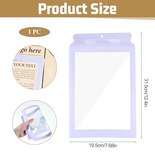 3X Magnifying Glass for Reading, 12.4 x 7.7 Inch Handheld Magnifying Sheet Lightweight Large Magnifier for Reading Small Prints, Aging Eyes, Low Vision, Seniors (White) - color: White