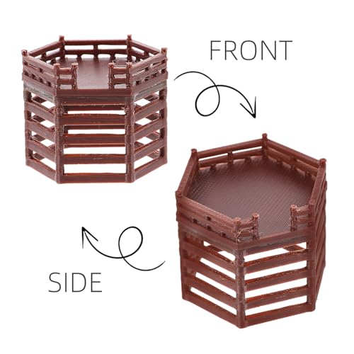 Mipcase Miniature Fish Tank Decoration Platform Model Aquarium Micro Landscape Ornament Hexagonal Platform 3x3x2.8cm for Desktop Aquarium and Small Garden Decor