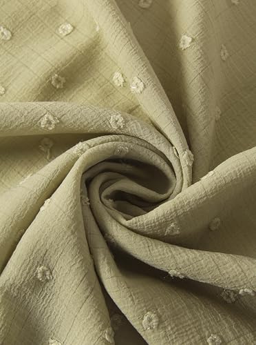 Chiffon Dotted Hijab Scarf for Women, Lightweight Textured Head Wrap Shawl,Soft Muslim Headscarf for Spring Fall - color: Mcmqxf2531-8#lightgreen