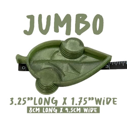 Isopod Leaf Feeding Dish Nature Inspired for Insects & Small Animals (Pack of 3) (Translucent Olive, Jumbo) - color: Translucent Olive, size: Jumbo