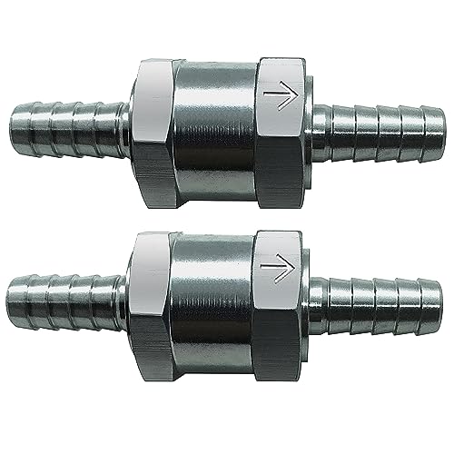 1/2 Fuel Oil Check Valve Non-Return One Way Petrol Diesel Gas Air Aluminum Alloy 12mm, Pack of 2 - size: 1/2