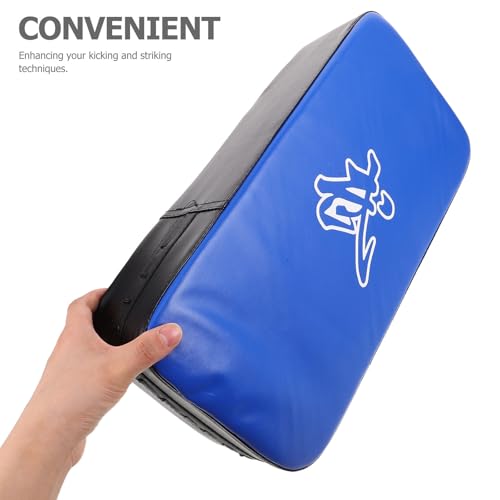 STOBAZA Taekwondo Kick Shield Pad Pu Curved Martial Arts Kicking Target for Muay Thai Karate MMA Training Blue