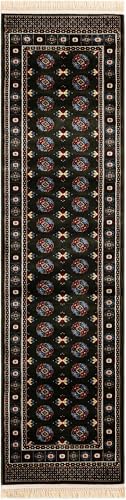 Rugs.com - Bokhara Collection Rug – 10 Ft Runner Dark Green Stain-Resistant Runner Rug, Perfect for Hallways, Entryways, and Kitchens - color: Dark Green, size: 2'7" x 10' (Runner)