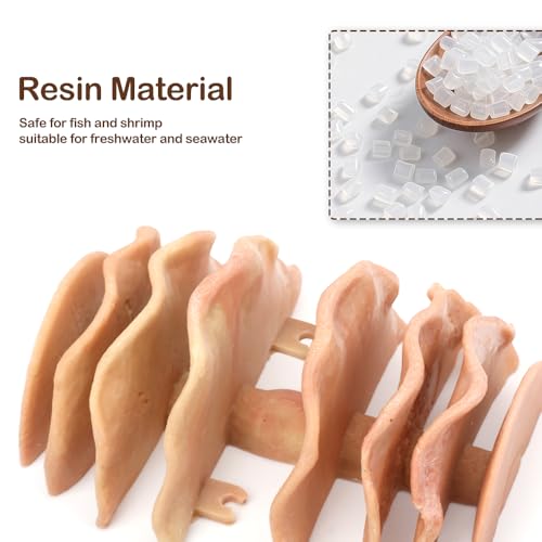 DQITJ Shrimp Hide Aquarium Fish Hideout with Suction Cup Aquarium Fish Cave Hideout Betta Habitat Fish Tank Decoration