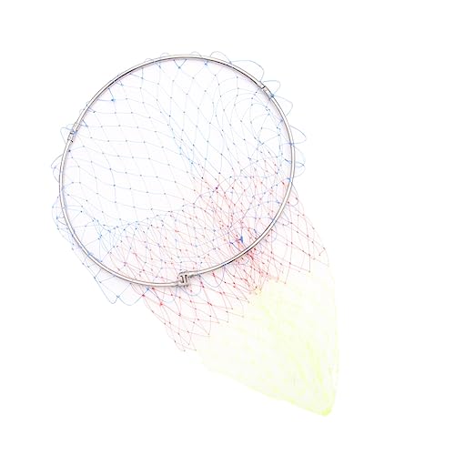 Abaodam Fish Net Bag Accessories Mesh Collapsible Fishing Net Replacement Fishing Net Pole Foldable Fishing Trap - color: Multi
