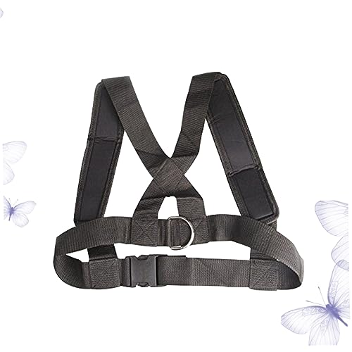 Mikikit Adjustable Resistance Training Harness with Heavy Duty Hooks for Sled and Tire Workouts Durable Fitness Tool for Speed and Endurance Training Black