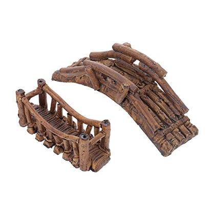 SUPVOX 2pcs Aquarium Bridge Decor Fish Tank Landscape Ornament Realistic Fish Hideout and Natural-Looking Design for Aquatic Environments