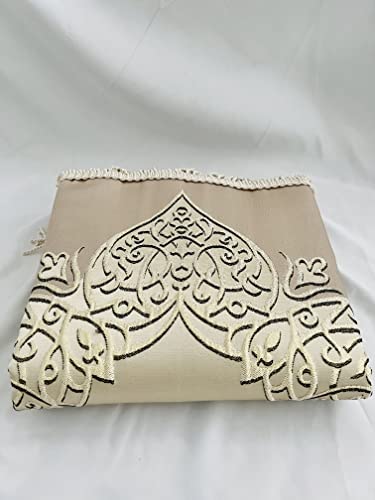 Muslim Prayer Rug | Special Design Praying Rug | Luxury with Sponge & Lined Prayer Mat I Sajjada | Premium Islamic Prayer Mat | Janamaz | Great Ramadan Gifts for Muslim Men and Women Gift (Gold, Rug) - color: Gold
