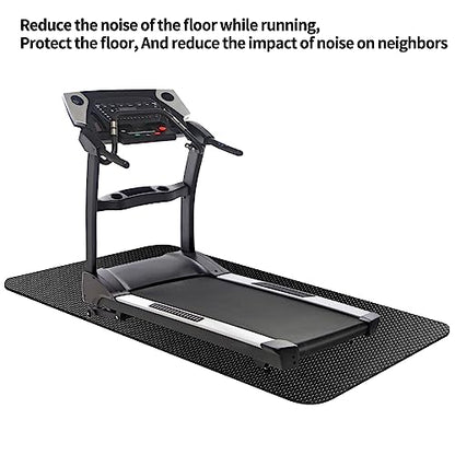 Treadmill Mat,Bike Mat Compatible with Peloton Bike Elliptical Treadmill,Folding Pad Exercise Equipment Under Exercise Trainer Pad for Stationary Indoor Spin - size: 70.8"L x 29.5"W x 0.2"Th