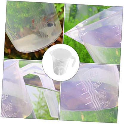 Garneck 2pcs Fish Tank Measuring Cup Thickened Aquarium Water Changing Tool Scale for Feeding and Cleaning Aquariums