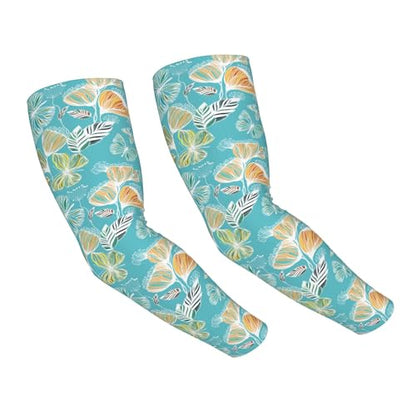 Arm Sleeves Outdoor Garden Sports Cooling Sun Sleeve for Women Men Farm - color: Abstract Butterfly