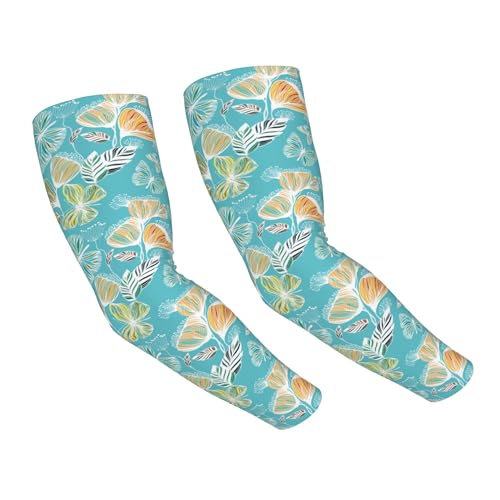 Arm Sleeves Outdoor Garden Sports Cooling Sun Sleeve for Women Men Farm - color: Abstract Butterfly