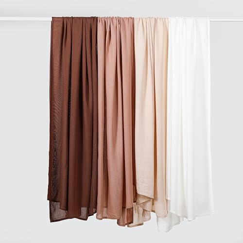 3PC Premium Modal Lightweight Hijab, Fashion Soft Head Scarf Shawl Wraps for Muslim Women Daily Wear - color: Series 1-black/Beige/Taupe