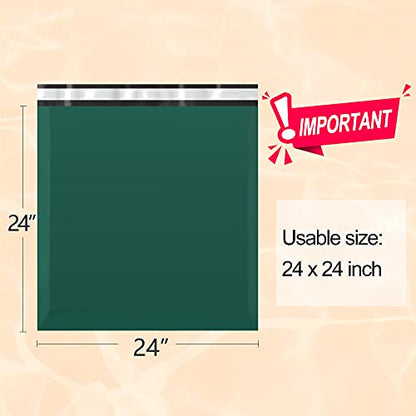Famagic Poly Mailers 24x24 Inch 50pcs Shipping Bags Ultramarine Green Shipping Envelopes Self Seal Mailers Bags Waterproof and Tear-Proof Packaging Bags - color: Ultramarine Green, size: 24x24