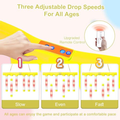 OCES Reflex Stick Game, Reflex Light-Up Sticks Reaction Training Hand Speed Challenge Game, Upgrade Hand Eye Coordination Training Toy Remote Control 3 Adjustable Speed (Light-Up Yellow) - color: Light-up Yellow