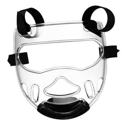 Angoily Taekwondo Mask, Clear Kickboxing Sparring Headgear, Breathable Martial Arts Face Protection - color: 5pcs