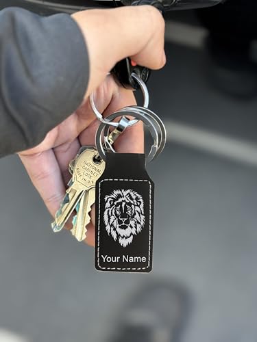 LaserGram Rectangle Keychain, Allah 2, Personalized Engraving Included (Black with Silver) - color: Black With Silver