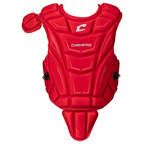 Champro Optimus MVP Chest Protector - color: Scarlet, size: 12"