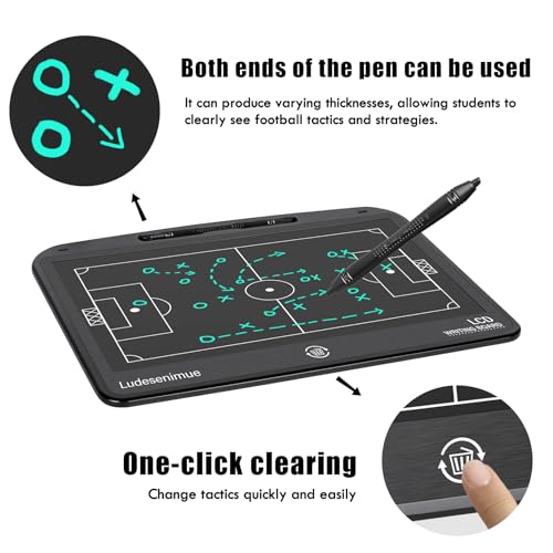 Electronic Soccer Coaching Board - 13.5 inch LCD Soccer Tactics Board | With Stylus Pen, Soccer Coach Gifts, Training Equipment - size: 13.5 inch