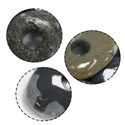 6PCS Aquarium Plant Weights, Live Rocks, Plant Weights for Fish Tank, Unique Shape and Size, Suitable for Decorating Fish Tanks, 0.75" Hole - size: One Hole