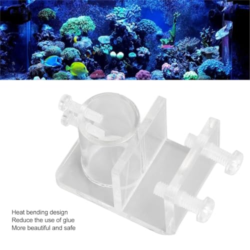 Pssopp Aquarium Water Pipe Clamp, Acrylic Aquarium Pipe Clip Clamp Holder Transparent Fish Hose Fix Clip for Aquarium in Out Pipe Single Hole 25mm/0.98in Inner Diameter
