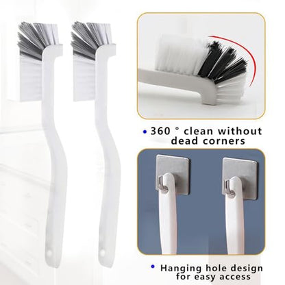11 Pack Cleaning Brush Set for Kitchen and Bathroom Gap Crevice Stove Sink Window Track Household Cleaning Tools - color: Multicolor