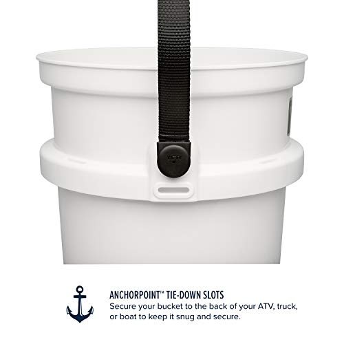 YETI Loadout 5-Gallon Bucket, Impact Resistant Fishing/Utility Bucket - color: White