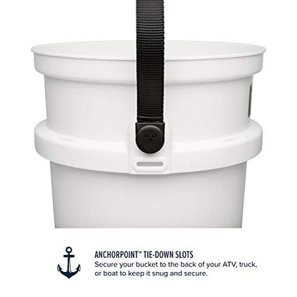 YETI Loadout 5-Gallon Bucket, Impact Resistant Fishing/Utility Bucket - color: White