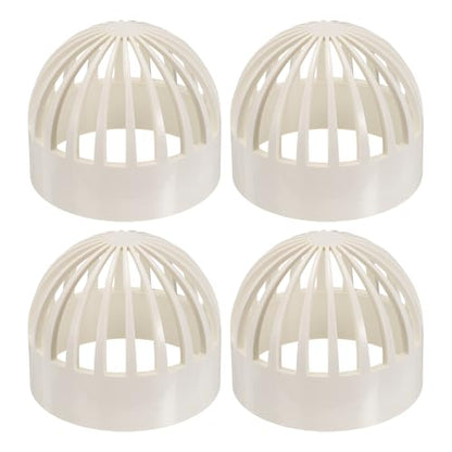 PATIKIL 4.3 Inch (110mm) Fish Cover Permeable Cap, 4 Pcs PVC Breathable Cap Aquarium Guard Fish Tank Intake Cover, White - color: White, size: 4.3Inch(110mm)